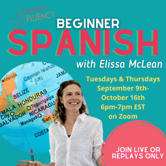 Beginner Spanish Online Tues/Thurs September 9th-October 16th
