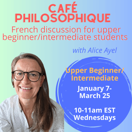 Café Philosophique w Alice Ayel January 7-March 25
